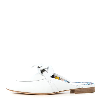 Hermes Calfskin Oz Mules 36 White 1 of 8