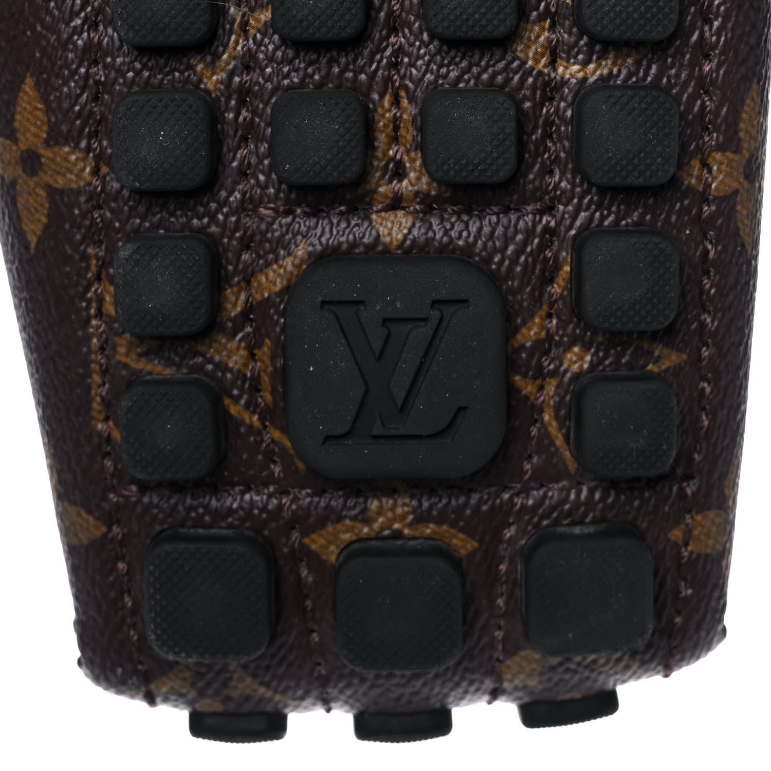 Louis Vuitton Monogram Mens Arizona Car Shoe Moccasin Loafers 12 Macassar 7 of 11