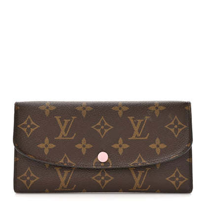 Louis Vuitton Monogram Emilie Wallet Rose Ballerine 1 of 10