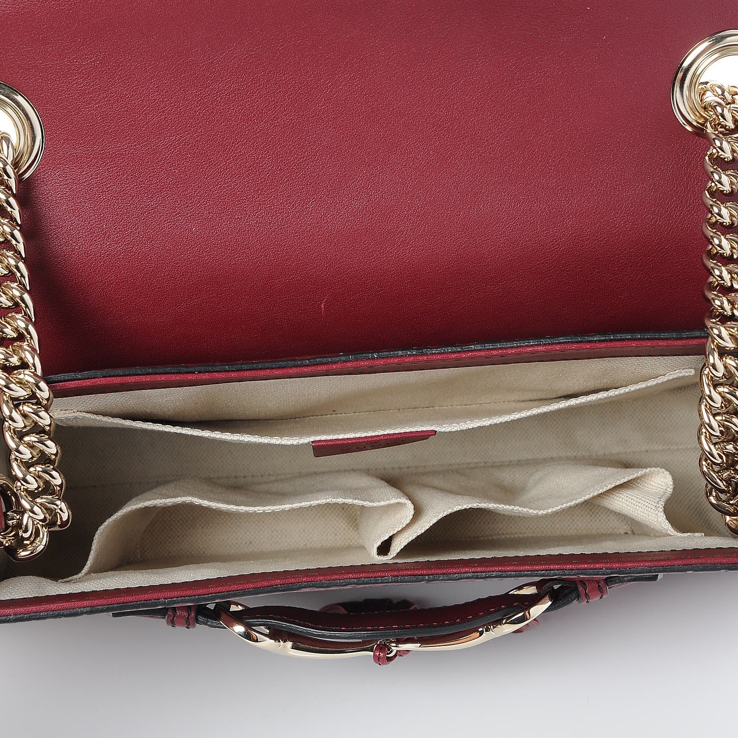 Gucci Soft Guccissima Medium Emily Chain Shoulder Bag Classic Ruby 5 of 7