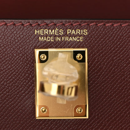 Hermes Madame Calfskin Mini Kelly Sellier 20 Rouge H 6 of 11