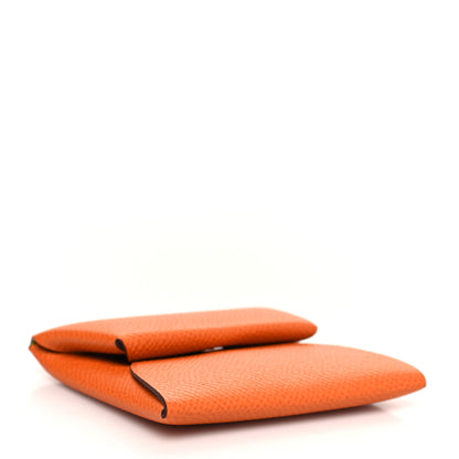 Hermes Epsom Bastia Verso Coin Purse Orange Lime 4 of 8
