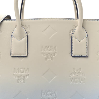 MCM Calfskin Gradation Monogram Large Munchen Tote Blue 7 of 12