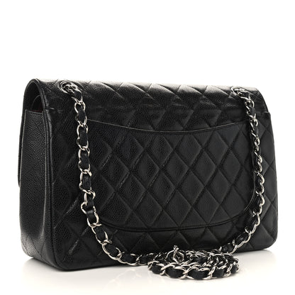 Chanel Caviar Quilted Jumbo Double Flap Black 3 of 11