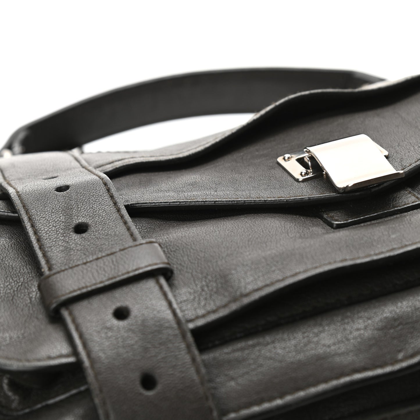 Lambskin Medium PS1 Satchel Dark Chocolate