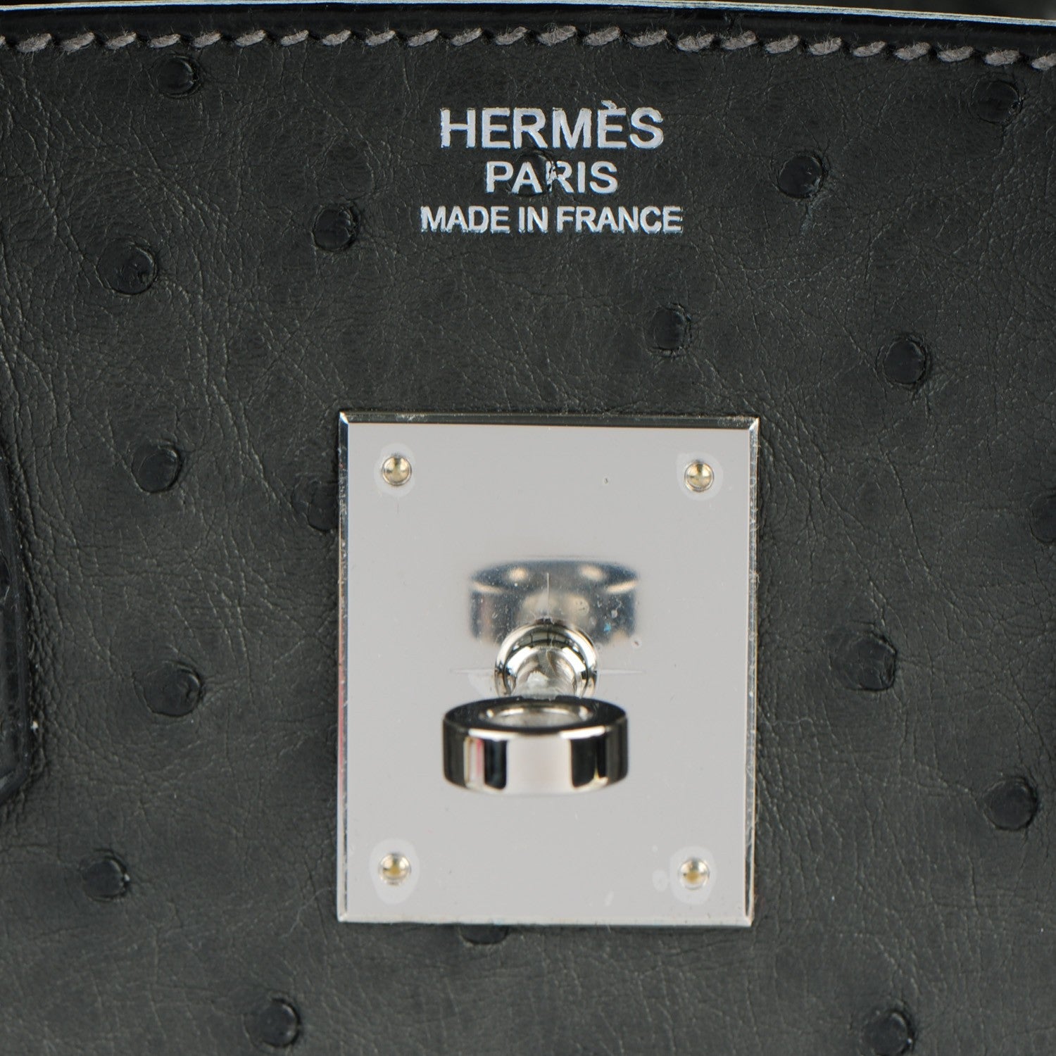Hermes Ostrich Birkin 30 Graphite 11 of 27