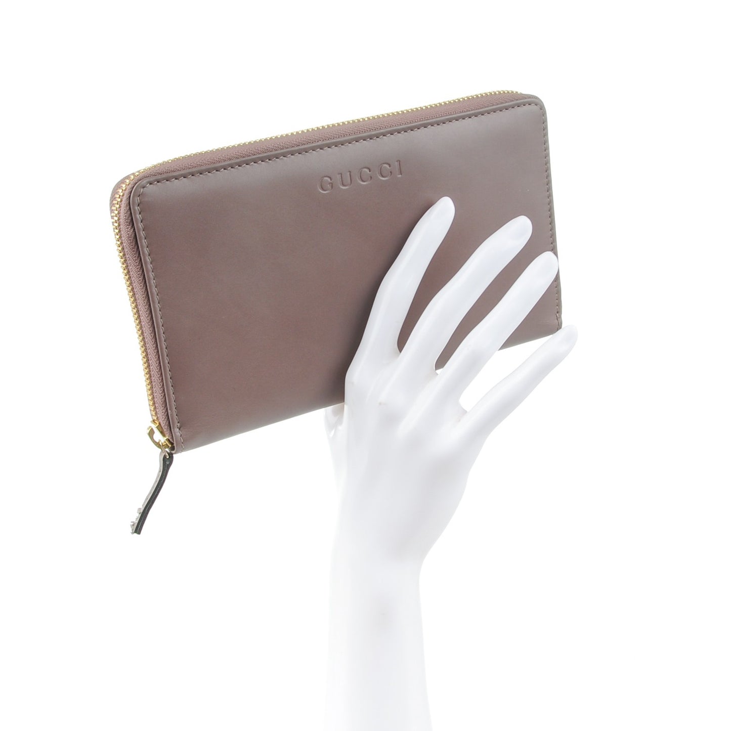 Smooth Calfskin Zip Around Travel Wallet Light Purple