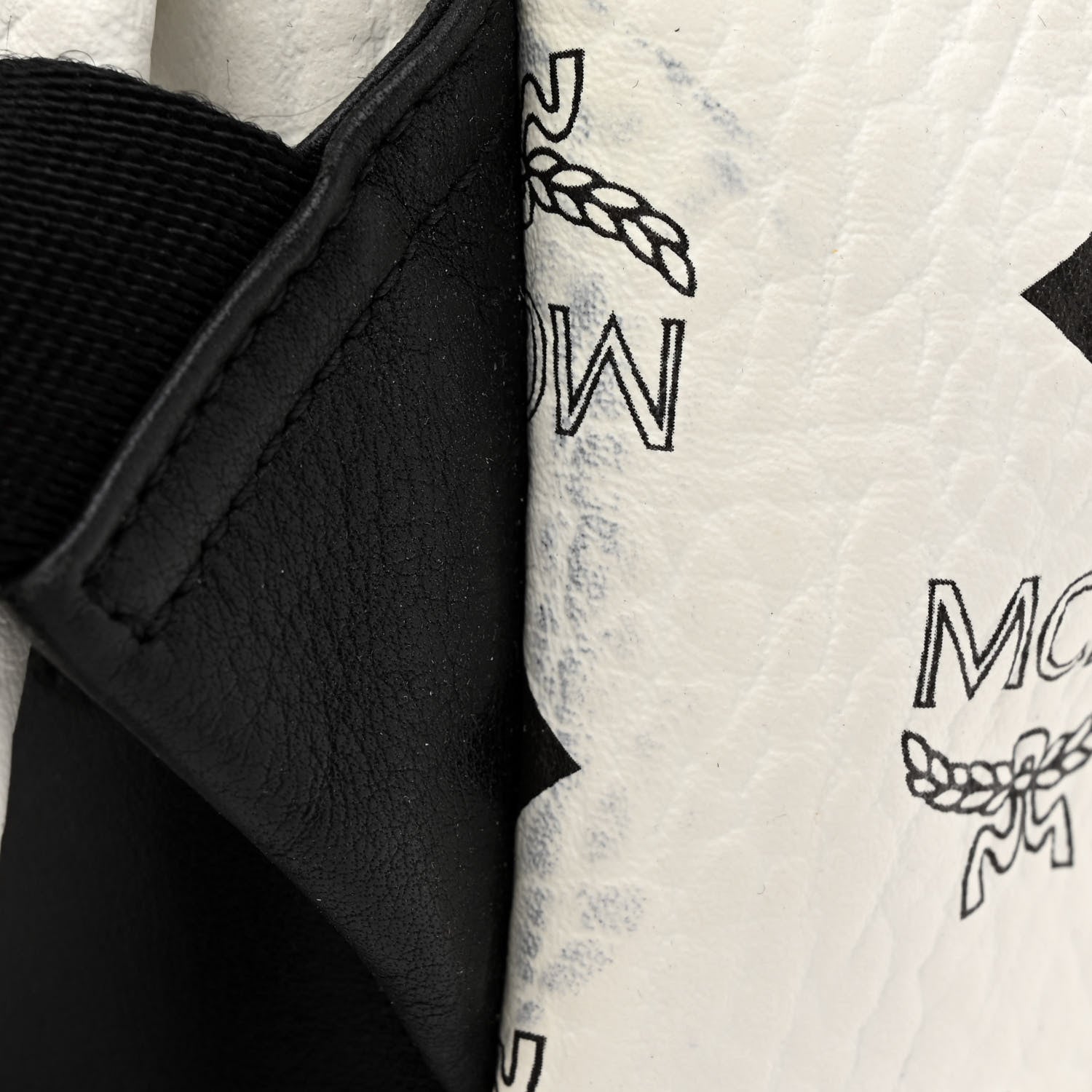 MCM Visetos Medium Side Studs Stark Backpack White 18 of 18