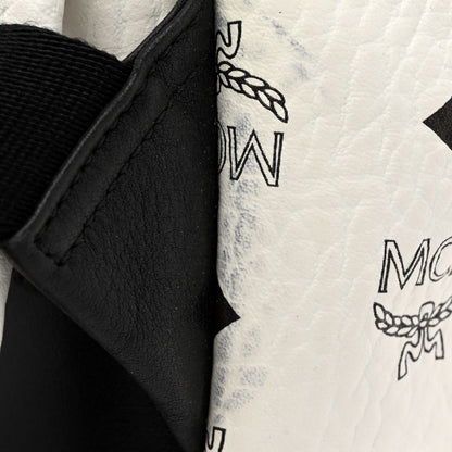 MCM Visetos Medium Side Studs Stark Backpack White 18 of 18