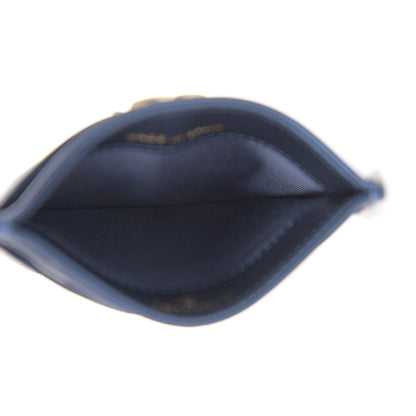 Chanel Metallic Lambskin Quilted Boy Card Holder Blue 5 of 12