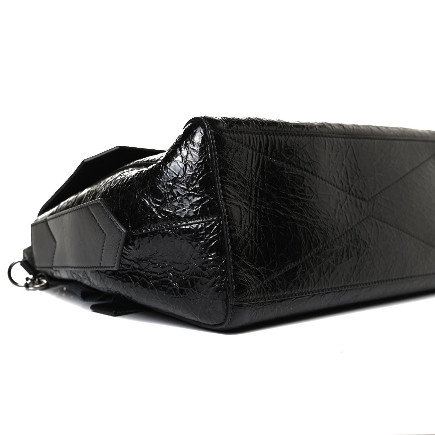 Givenchy Creased Patent Calfskin Medium ID Flap Black 9 of 10
