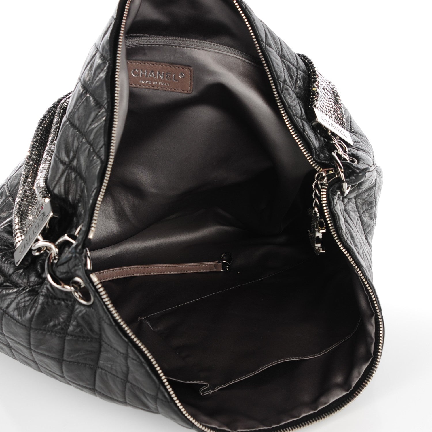 Chanel Lambskin Large Chain Mail Hobo Black 7 of 7