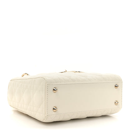 Christian Dior Lambskin Cannage Small Lady Dior White 4 of 10