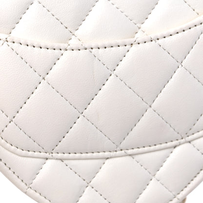 Chanel Lambskin Quilted CC In Love Heart Clutch With Chain White 11 of 13