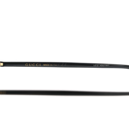 Gucci Metal Rimless Square Sunglasses GG0291S Black Gold 6 of 7