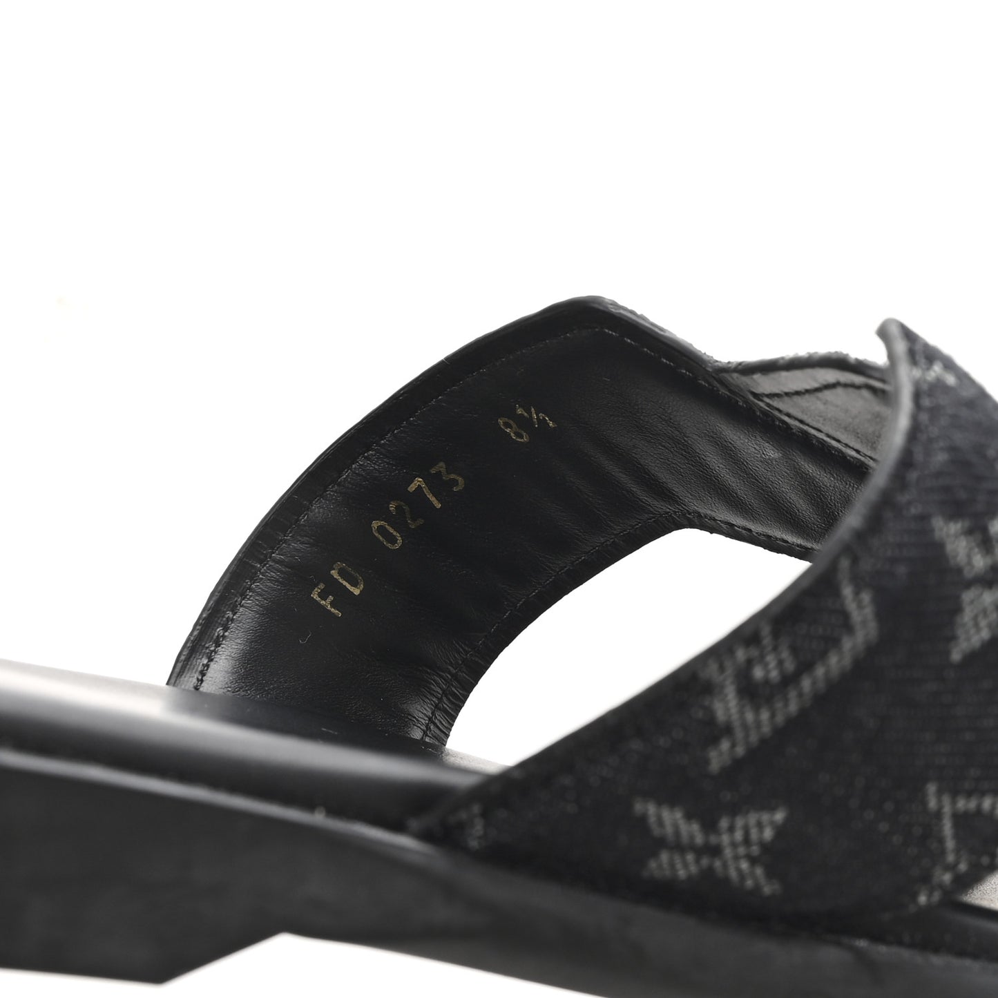 Monogram Denim Mens LV Oasis Mules 8.5 Black