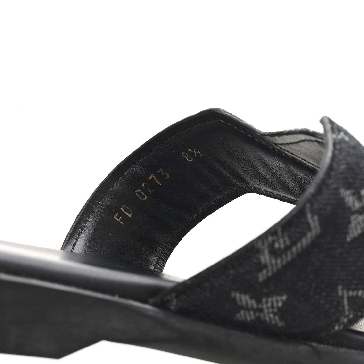 Louis Vuitton Monogram Denim Mens LV Oasis Mules 8.5 Black 9 of 9