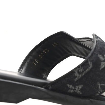 Louis Vuitton Monogram Denim Mens LV Oasis Mules 8.5 Black 9 of 9