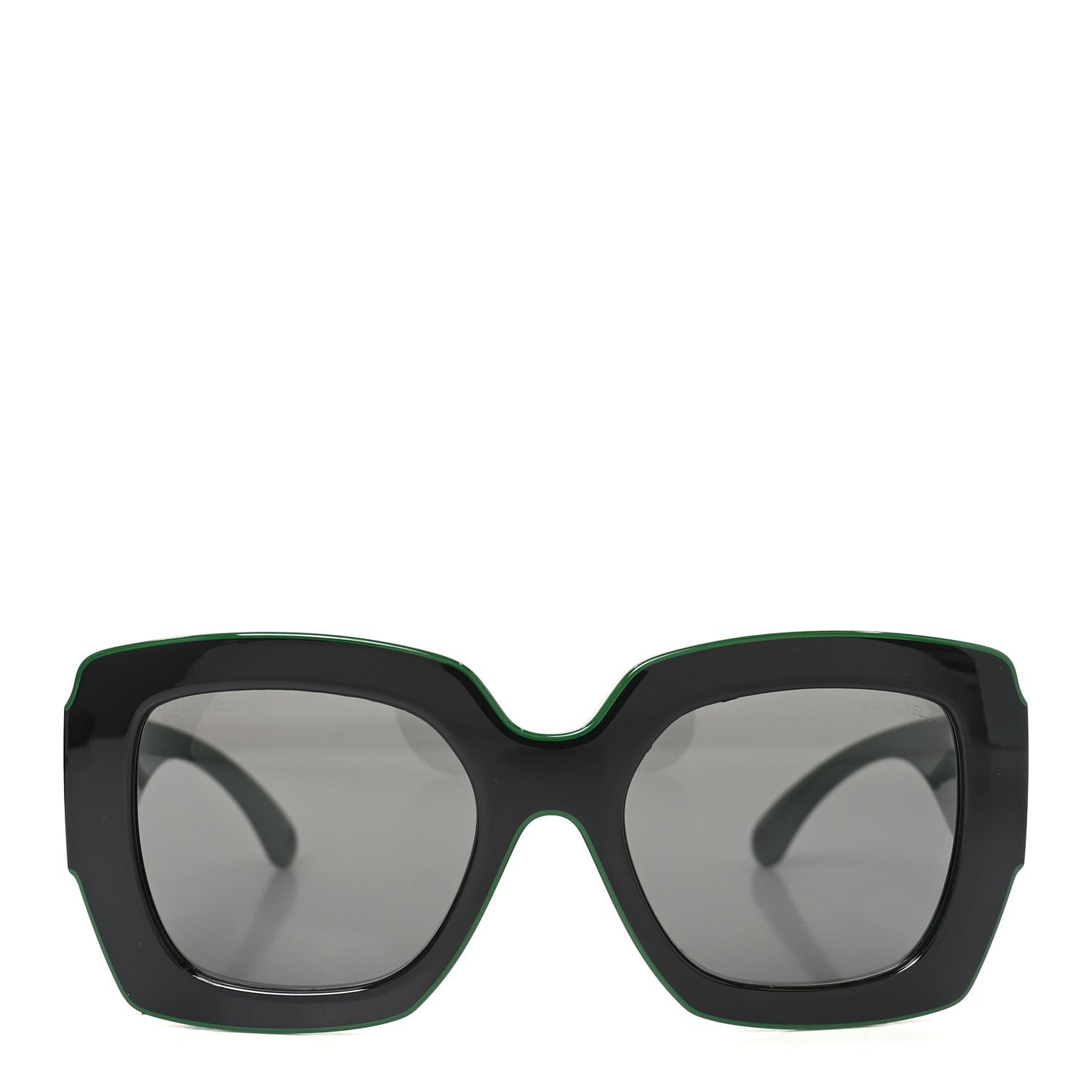 Acetate Square Sunglasses 6059 Black Green