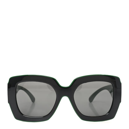 Chanel Acetate Square Sunglasses 6059 Black Green 2 of 7