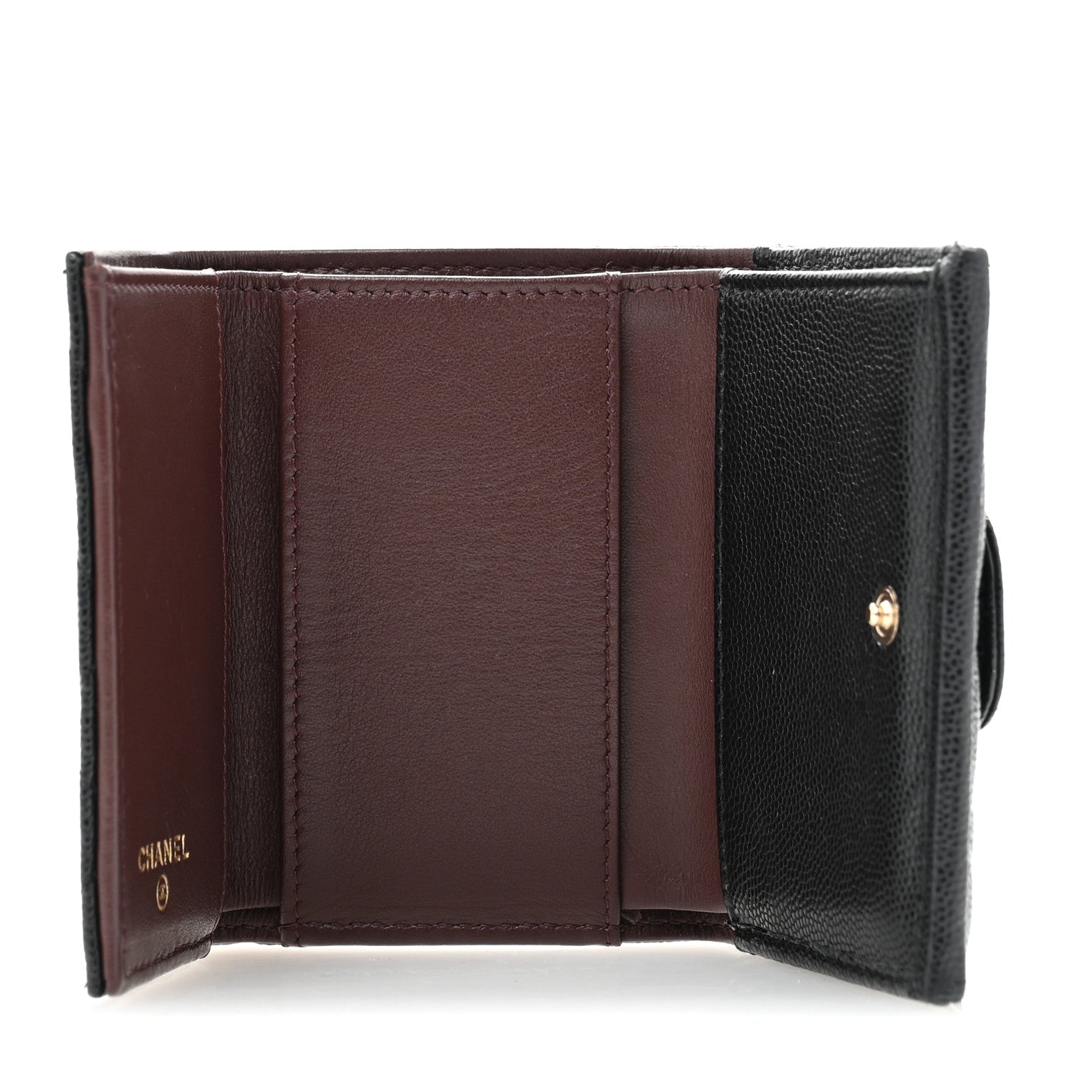 Chanel Caviar Quilted Double Flap Wallet Black 5 of 11
