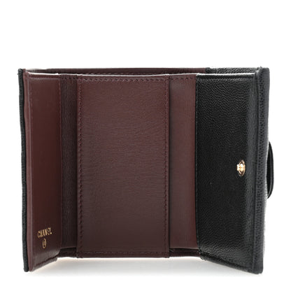Chanel Caviar Quilted Double Flap Wallet Black 5 of 11