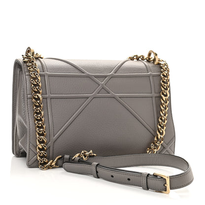 Christian Dior Grained Calfskin Medium Diorama Flap Bag Gris 3 of 14