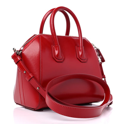 Givenchy Shiny Lord Calfskin Mini Antigona Dark Red 3 of 9
