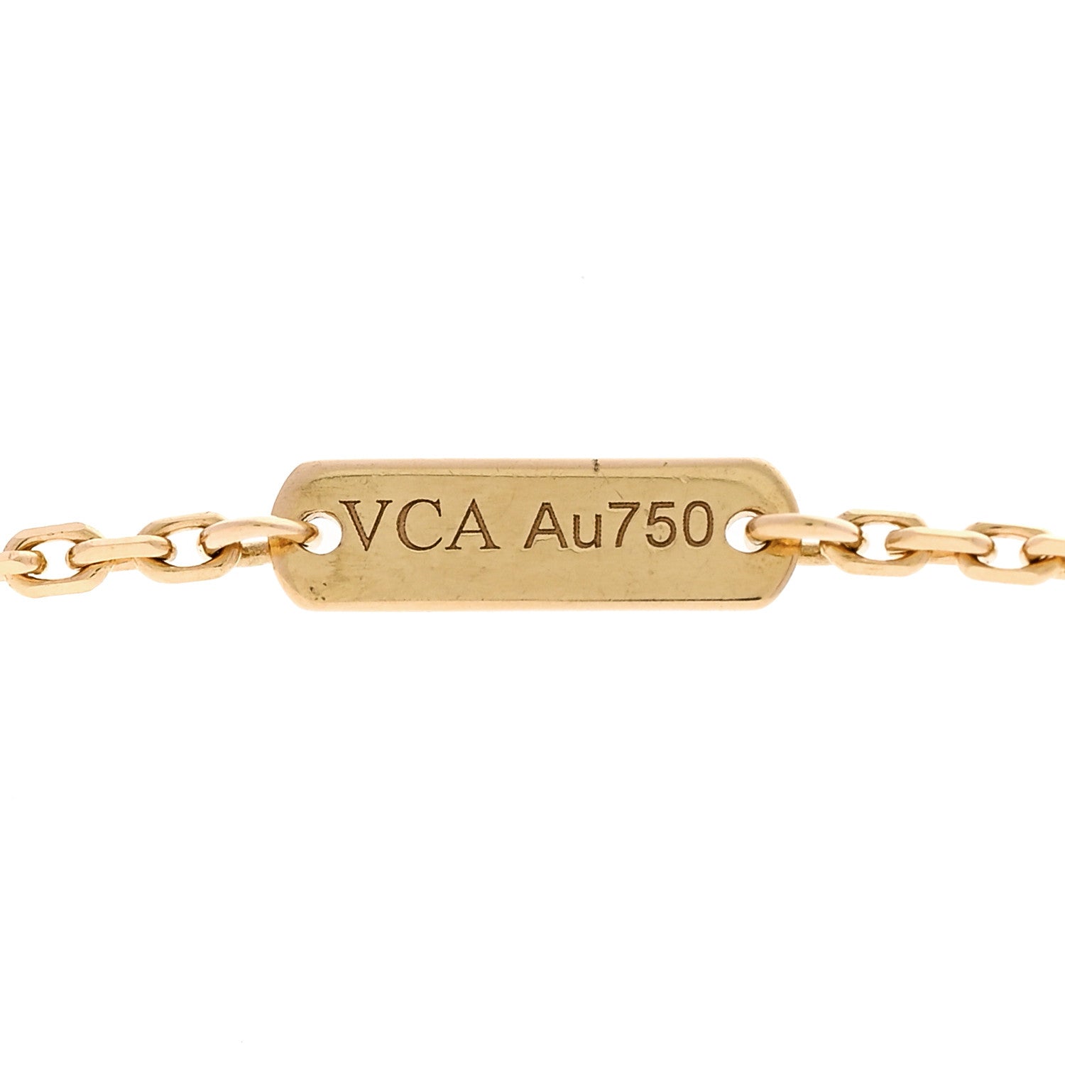 Van Cleef & Arpels VAN CLEEF &amp; ARPELS 18K Yellow Gold Mother of Pearl Vintage Alhambra Pendant Necklace 4 of 6