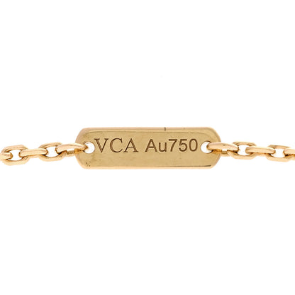 Van Cleef & Arpels VAN CLEEF &amp; ARPELS 18K Yellow Gold Mother of Pearl Vintage Alhambra Pendant Necklace 4 of 6