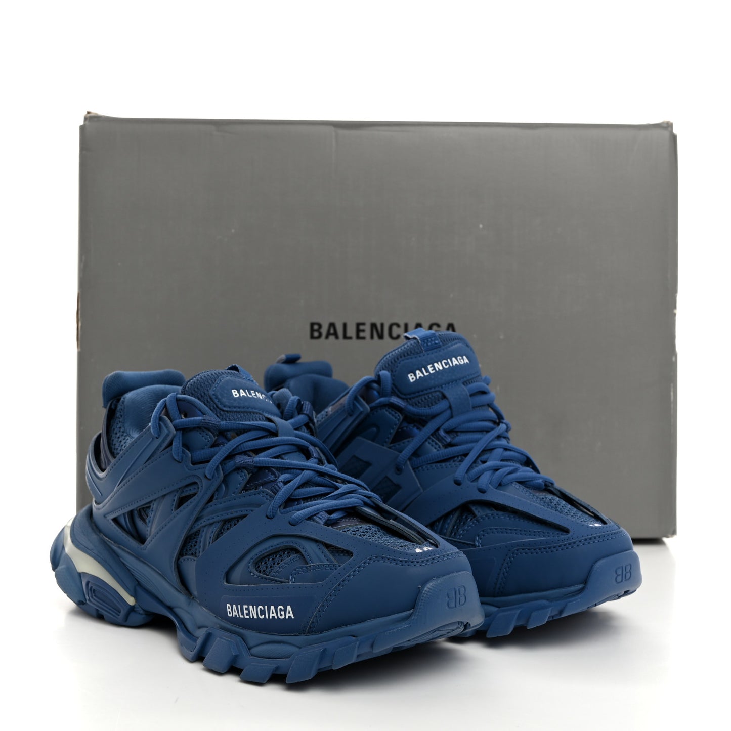 Mesh Nylon Mens Track LED Sneakers 40 Blue Grey White
