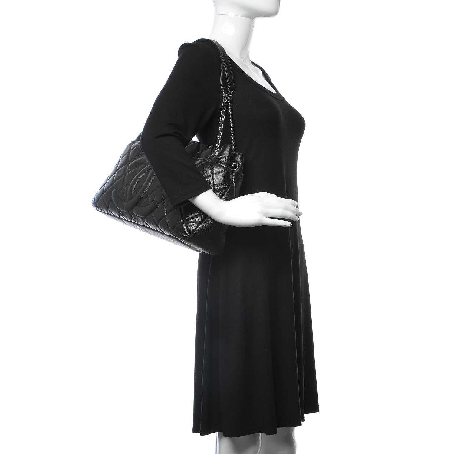 Chanel Caviar Quilted Timeless CC Soft Tote Black 2 of 10