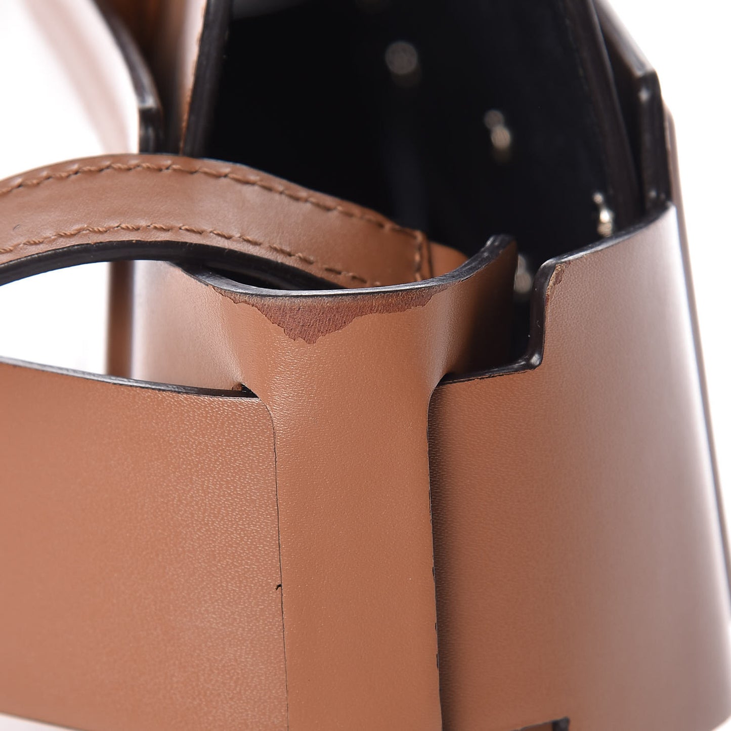 Smooth Calfskin Small Horizon Satchel Caramel