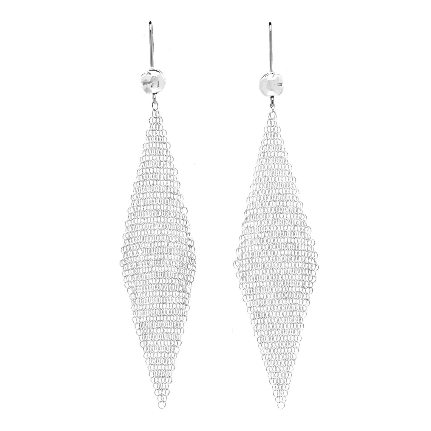 Sterling Silver Elsa Peretti Mesh Earrings