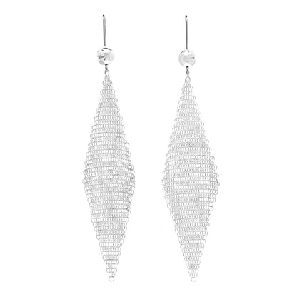 Tiffany Sterling Silver Elsa Peretti Mesh Earrings 1 of 5