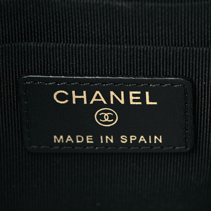 Chanel Caviar Quilted Small Boy Cosmetic Case Black 6 of 9