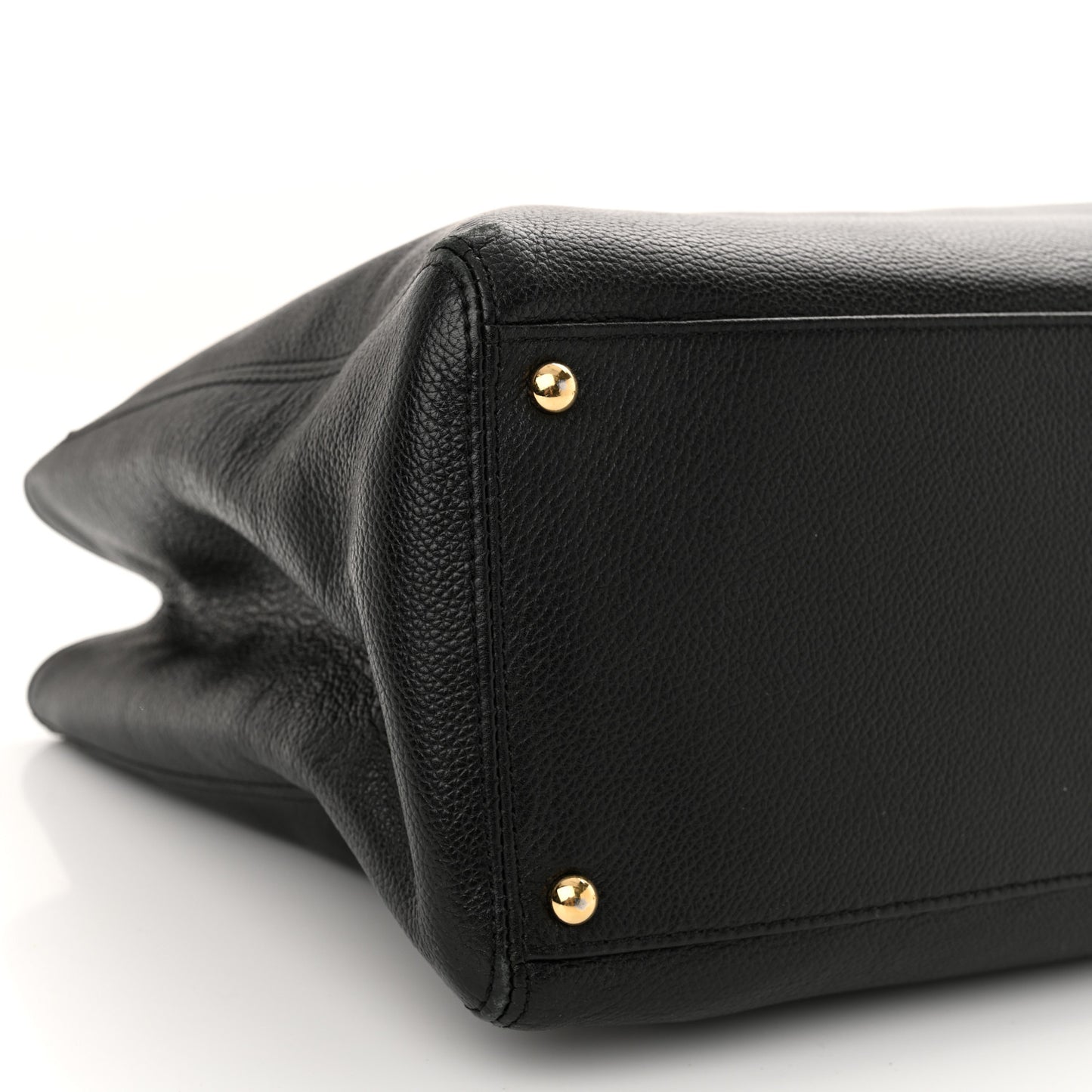 Calfskin Cerf Executive Shopper Tote Black