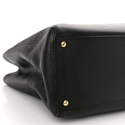 Chanel Calfskin Cerf Executive Shopper Tote Black 9 of 12