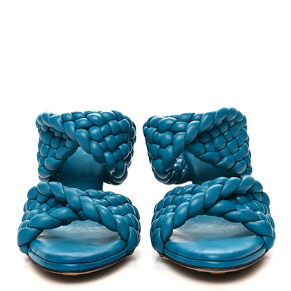 Bottega Veneta Nappa Twisted Padded Intrecciato Curve Slide Sandals 39 Bleuette 2 of 8