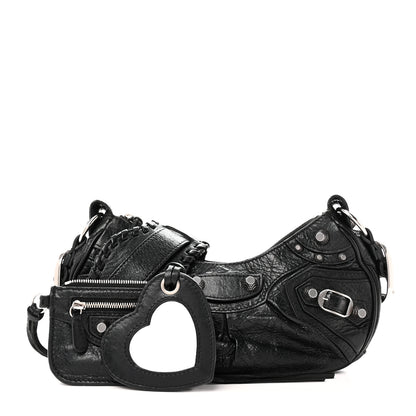 Balenciaga Agneau Arena Le Cagole Shoulder Bag XS Black 3 of 10