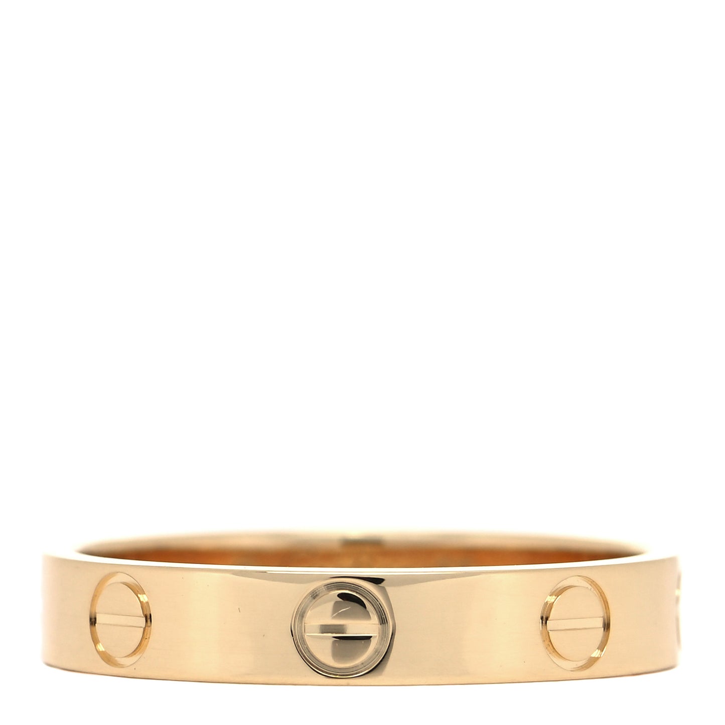 18K Yellow Gold 3.5mm LOVE Wedding Band Ring 55 7.25