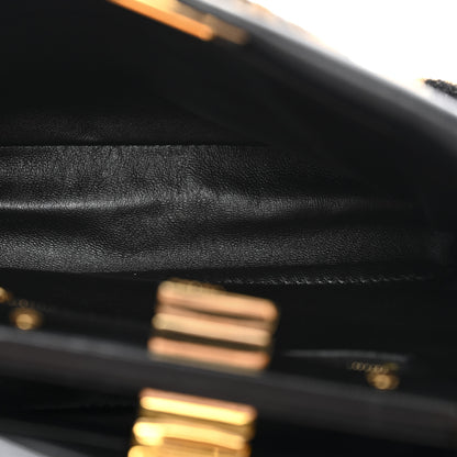 Fendi Shearling Nappa Macro FF 1974 Mini Peekaboo Iconic Satchel Tobacco Black 5 of 11