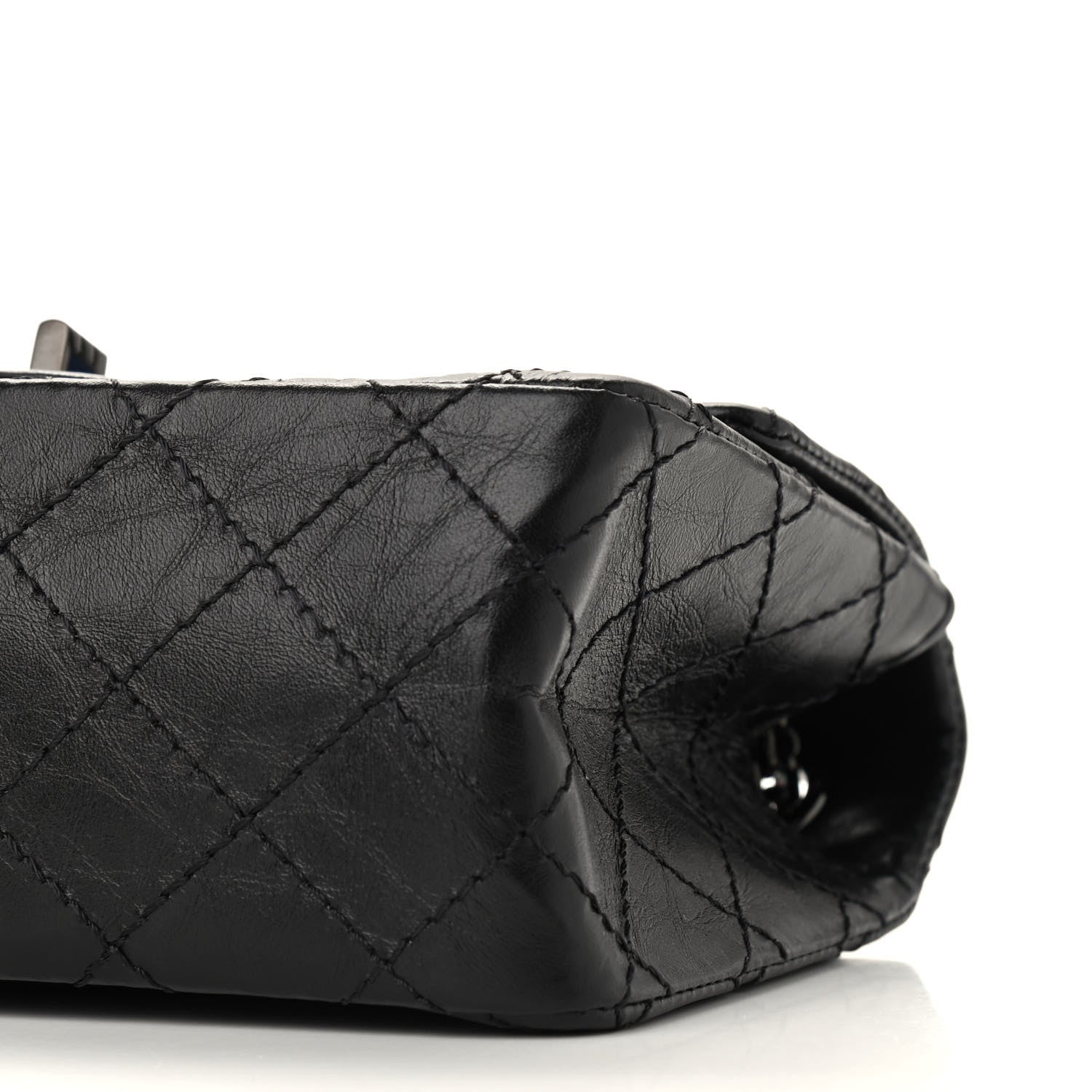 Chanel Aged Calfskin Quilted 2.55 Reissue Mini Flap So Black 9 of 9