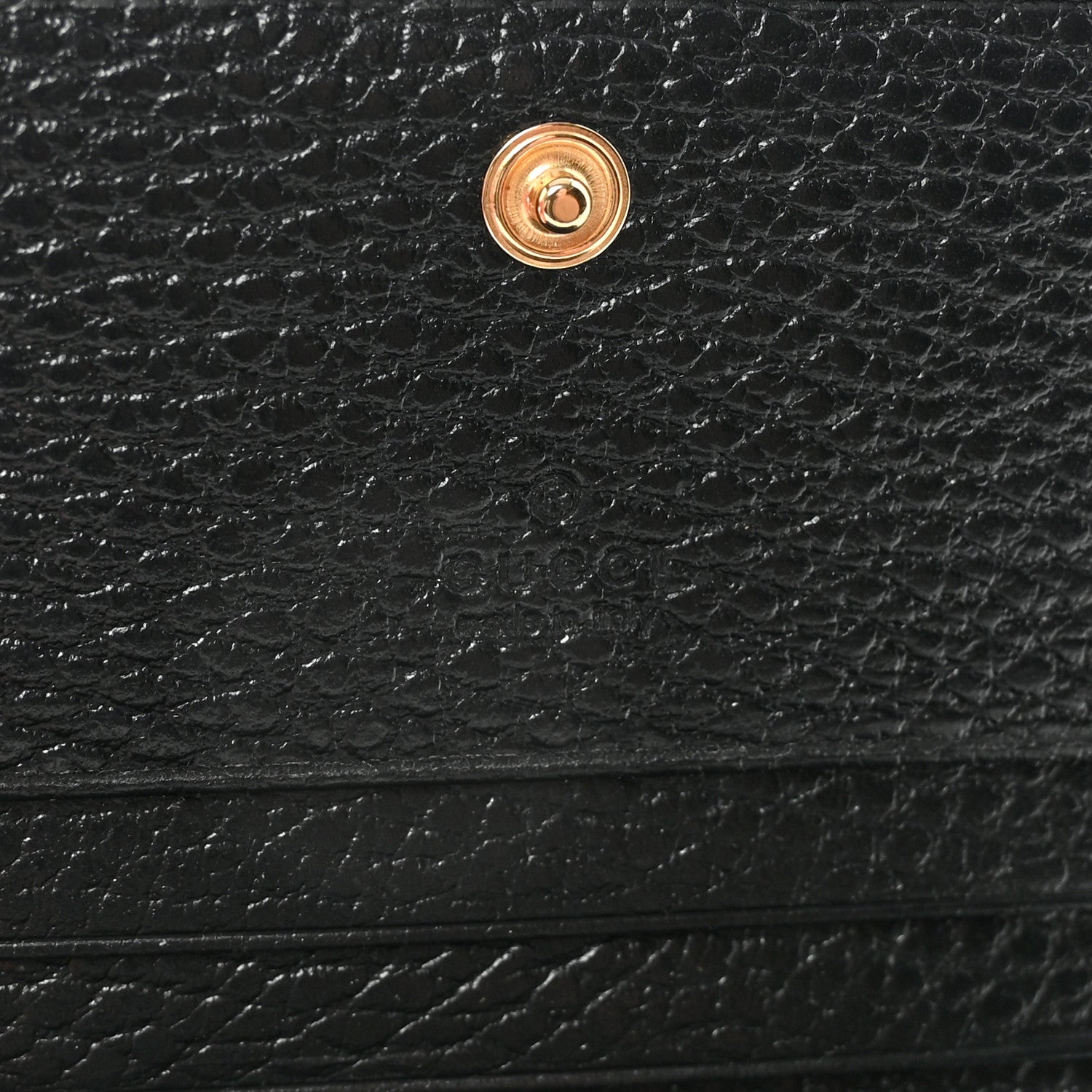 Gucci Pebbled Calfskin GG Marmont Card Case Black 6 of 7