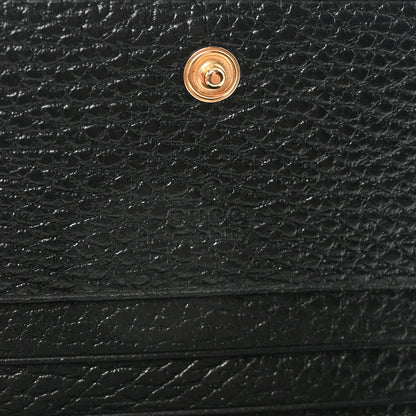 Gucci Pebbled Calfskin GG Marmont Card Case Black 6 of 7