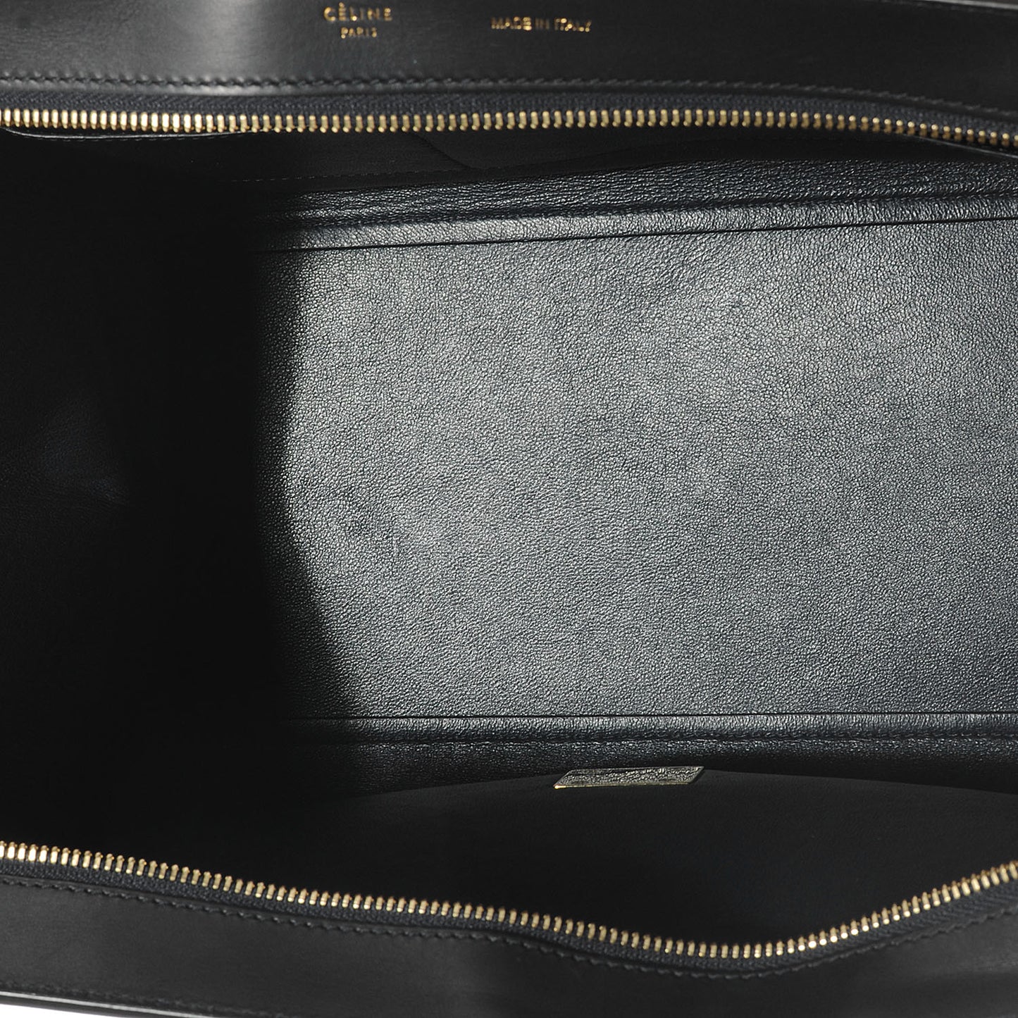 Calfskin and Suede Small Trapeze Navy Blue