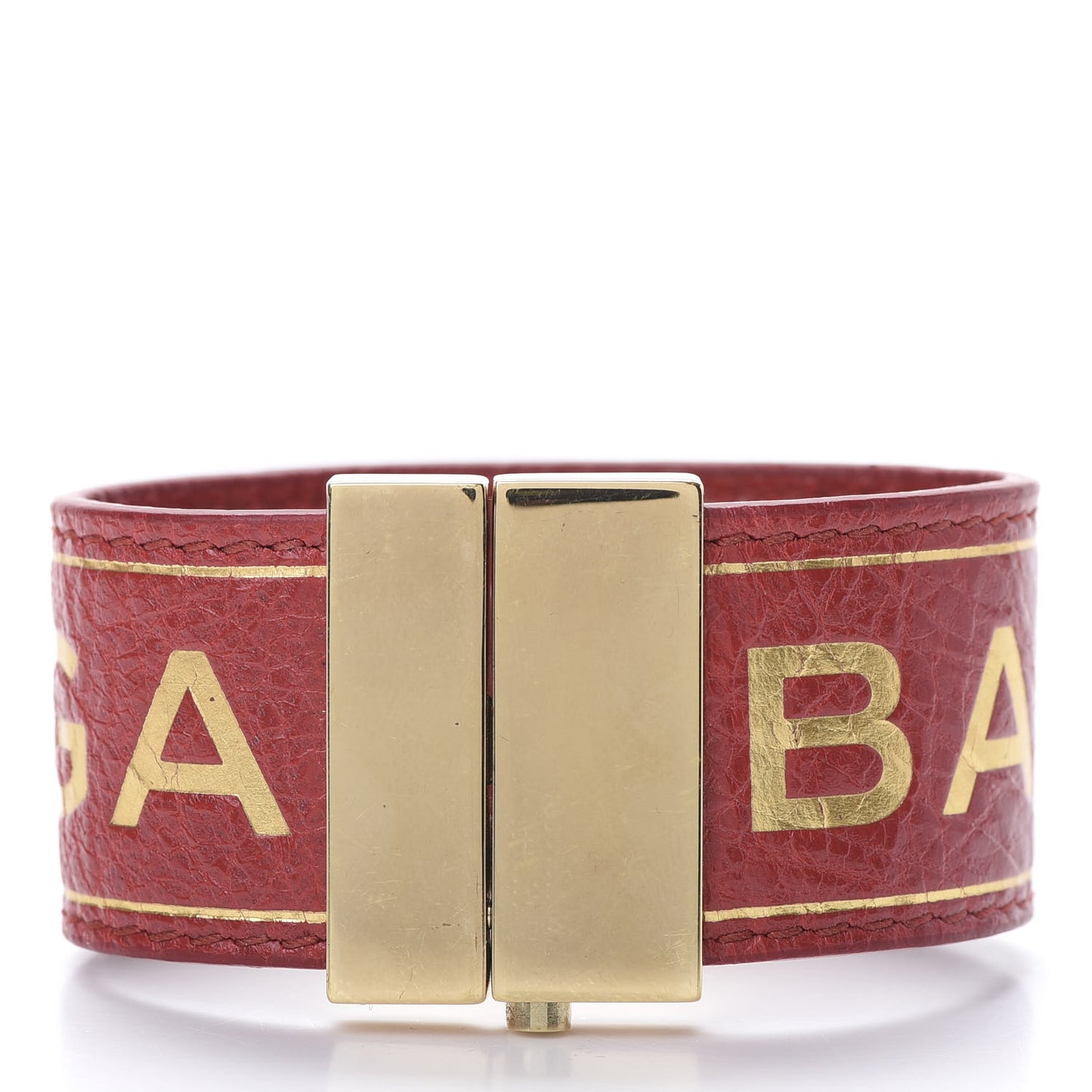 Agneau Logo Blanket Bracelet Red