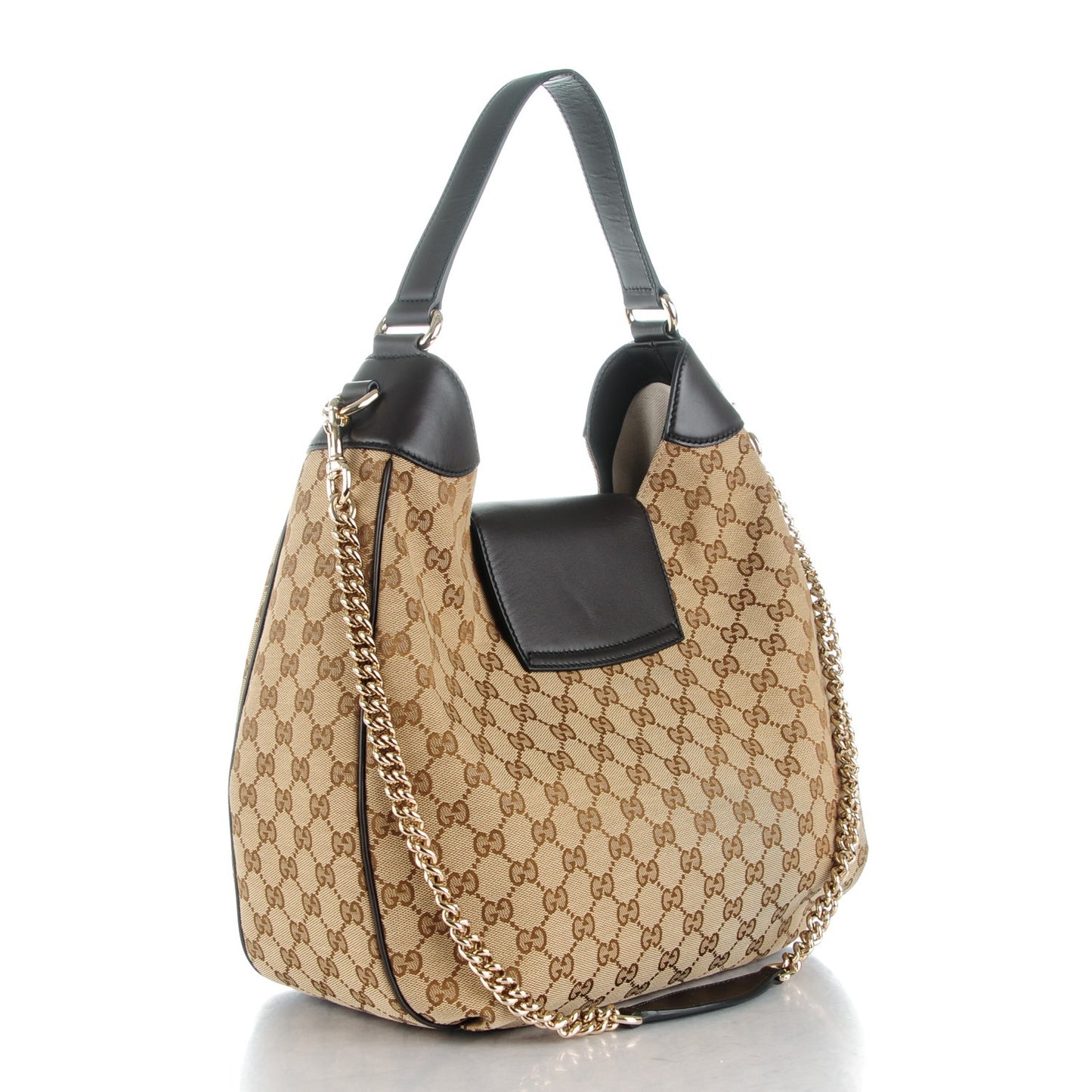Monogram Margaux Calfskin Medium Emily Hobo Beige Ebony Cocoa