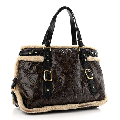 Louis Vuitton Patent Monogram Shearling Sac Thunder 3 of 13