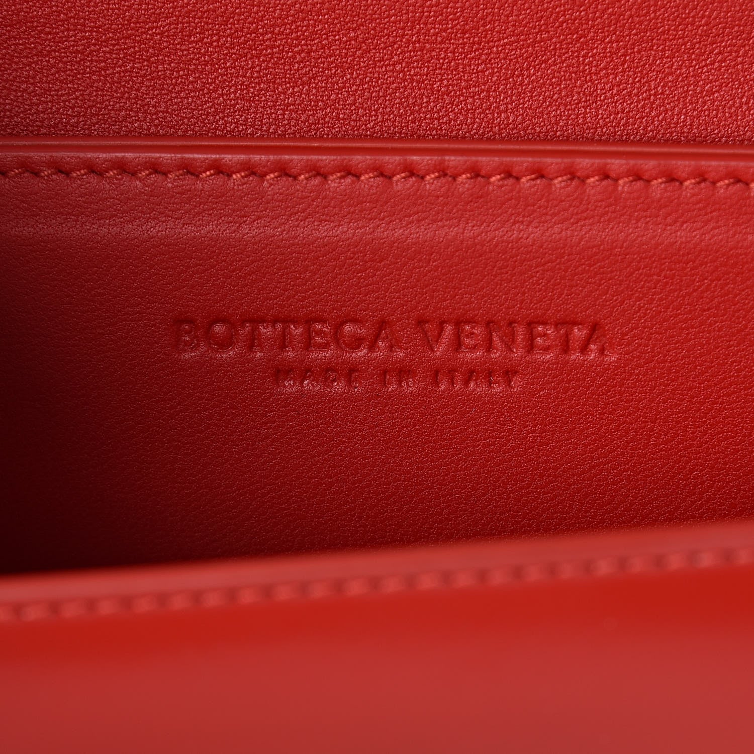 Bottega Veneta Spazzolato Calfskin Mini Classic BV Bag Bright Red 6 of 8